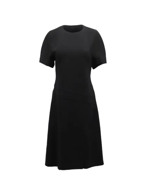 Pre-Owned Alexander Wang 플리츠 사선 웨이스트밴드 미디 드레스