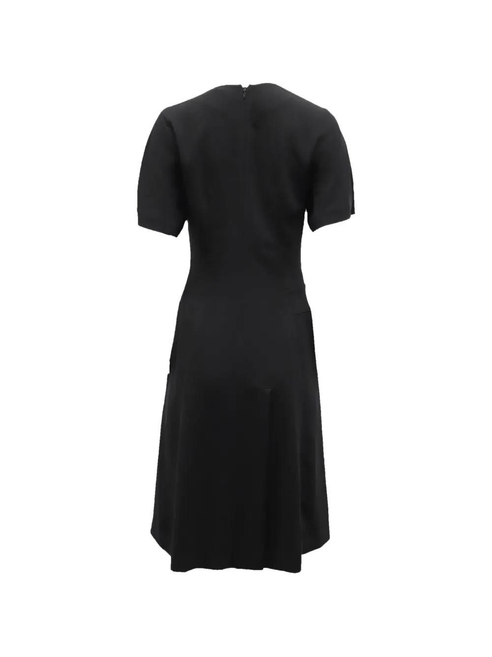 Pre-Owned Alexander Wang pleated diagonal-waistband midi dress - Zwart
