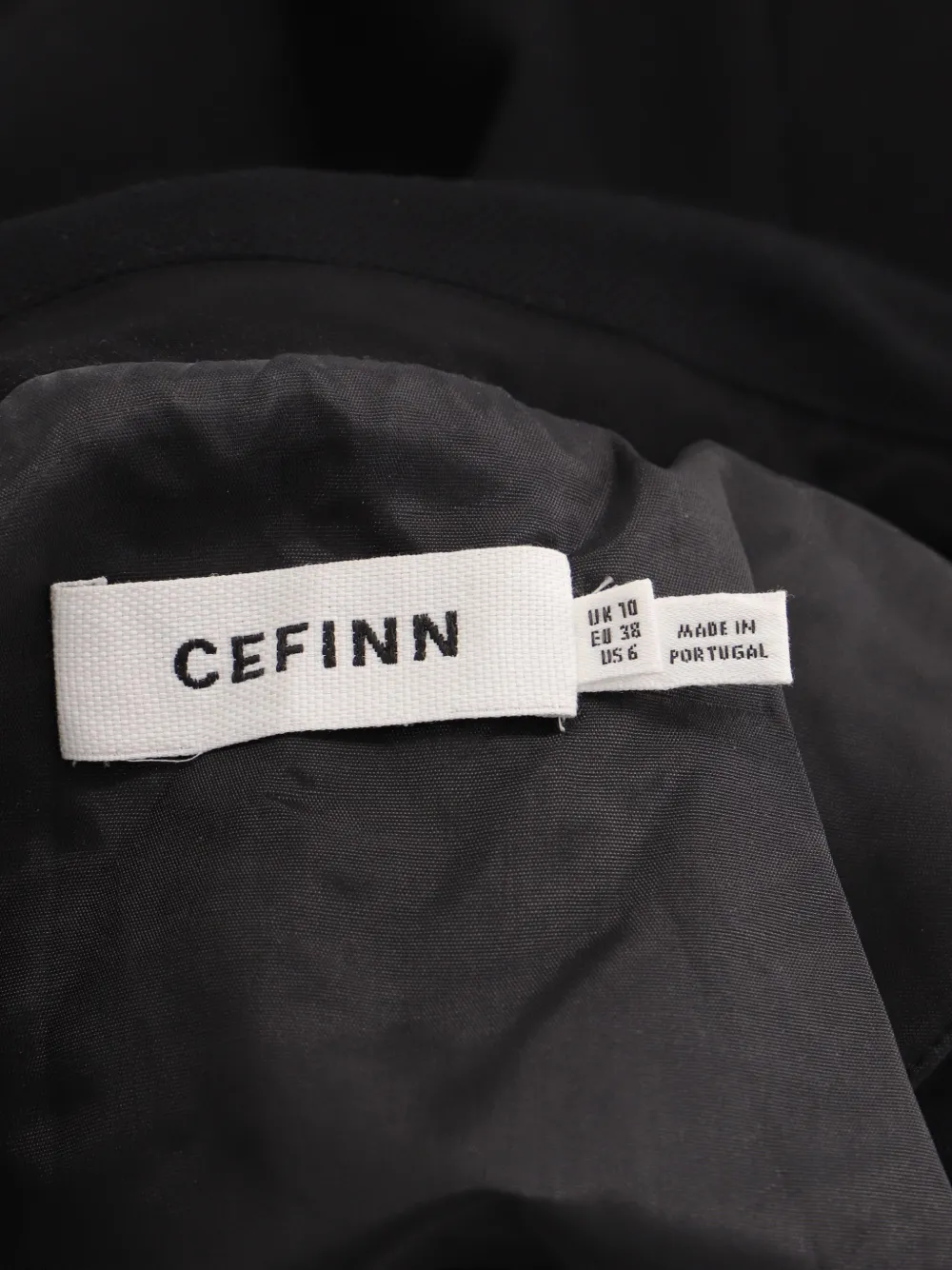  Cefinn Zip Front Midi Dress - Black 