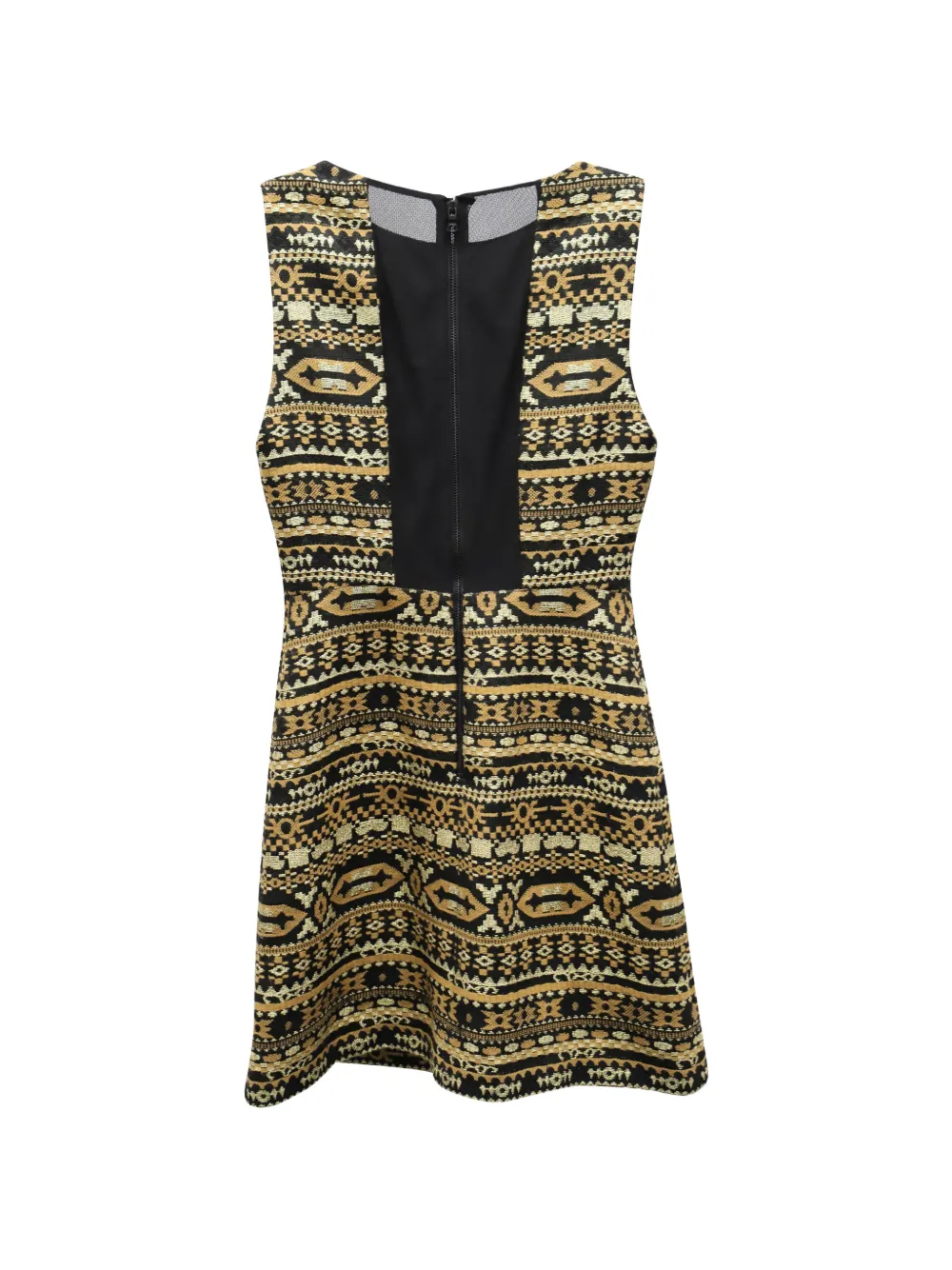 Alice + olivia jacquard round-neck mini dress - Zwart