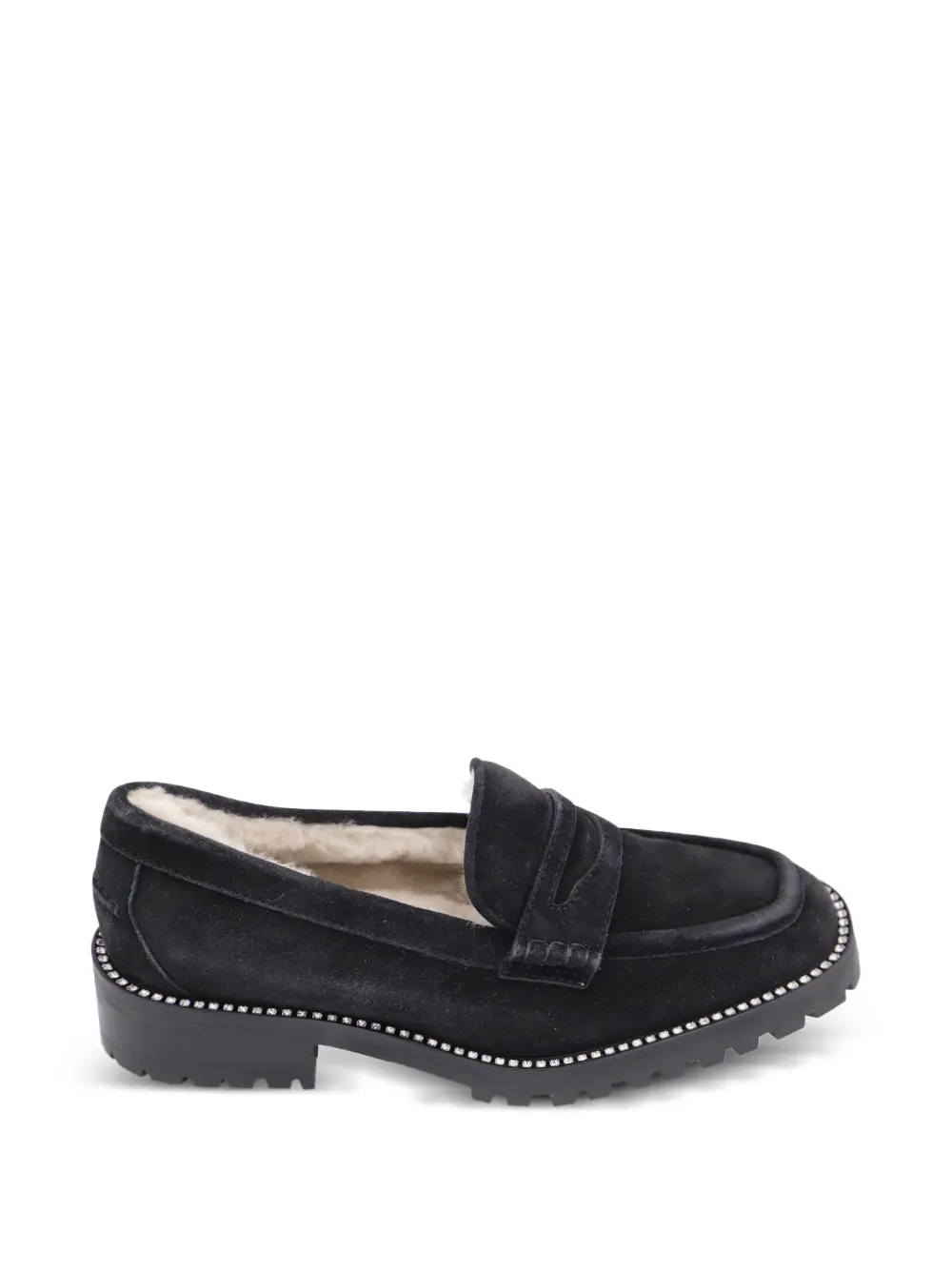 Jimmy Choo Pre-Owned crystal-embellished loafers - Nero