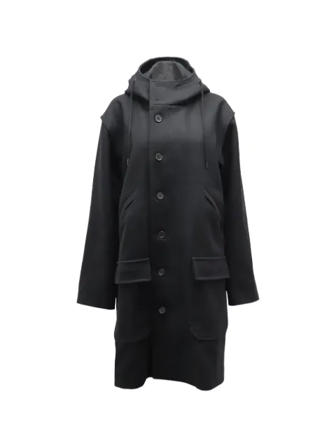 SANDRO wool hooded parka