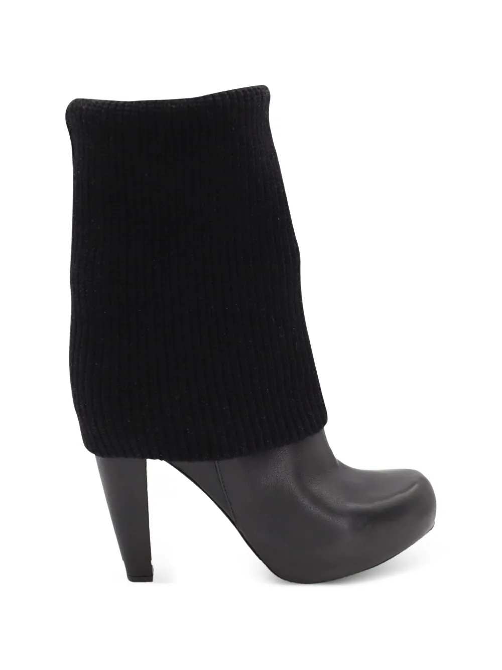 Loeffler Randall leather knitted wendy boots - Nero
