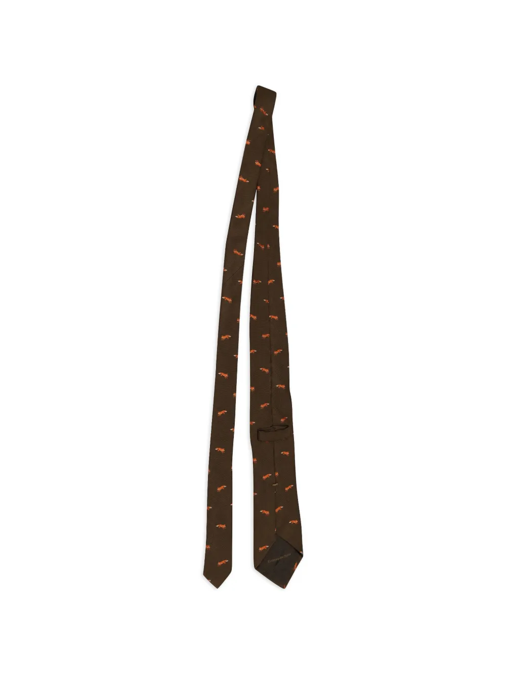 Ermenegildo Zegna Vintage fox-print tie - Marrone