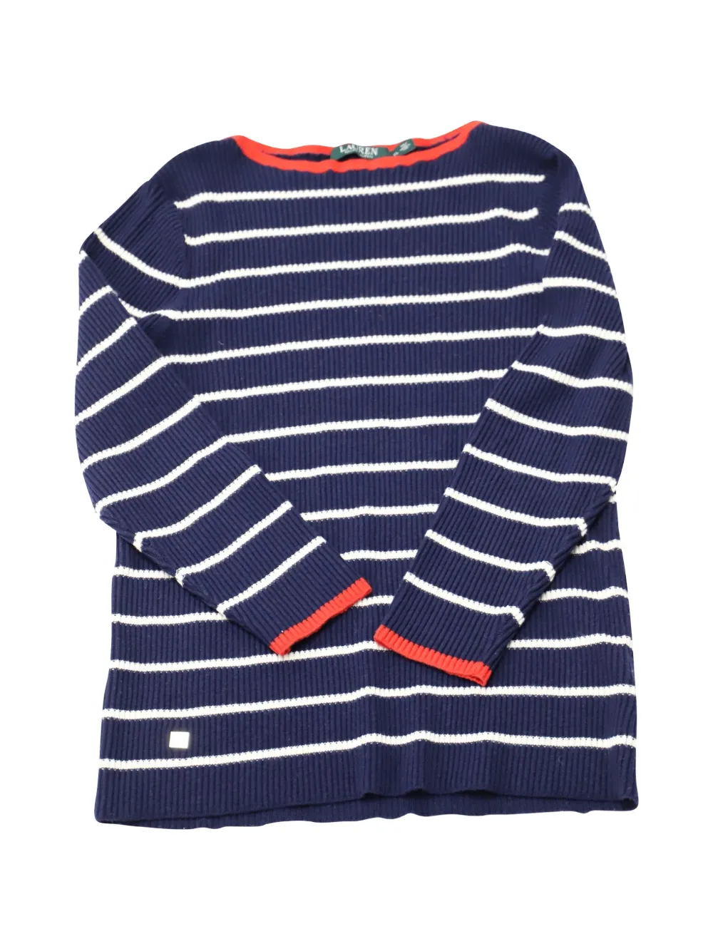 Ralph Lauren Vintage ribbed-knit striped sweater - Blu
