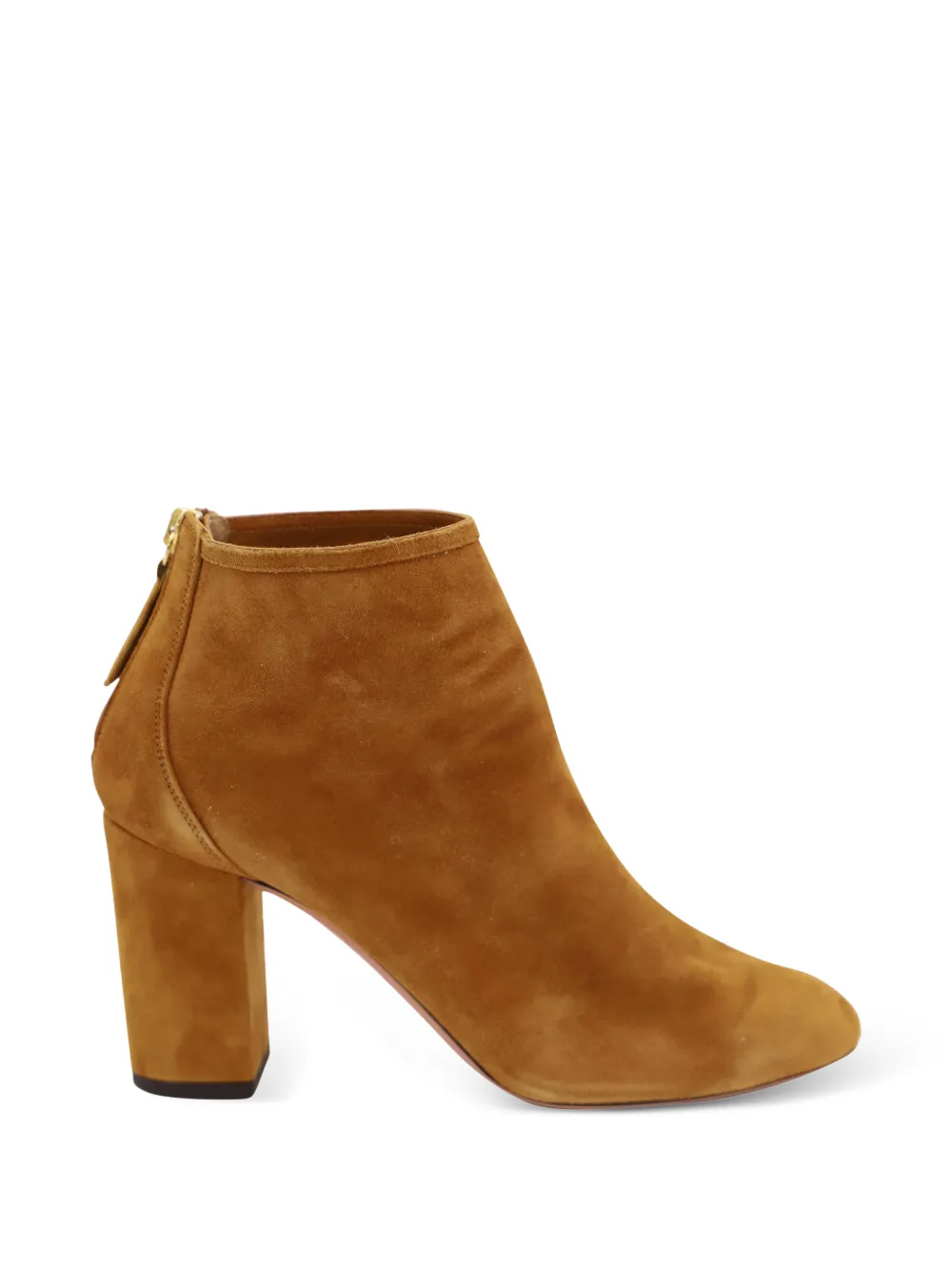 Aquazzura suede side-zip ankle boots - Braun