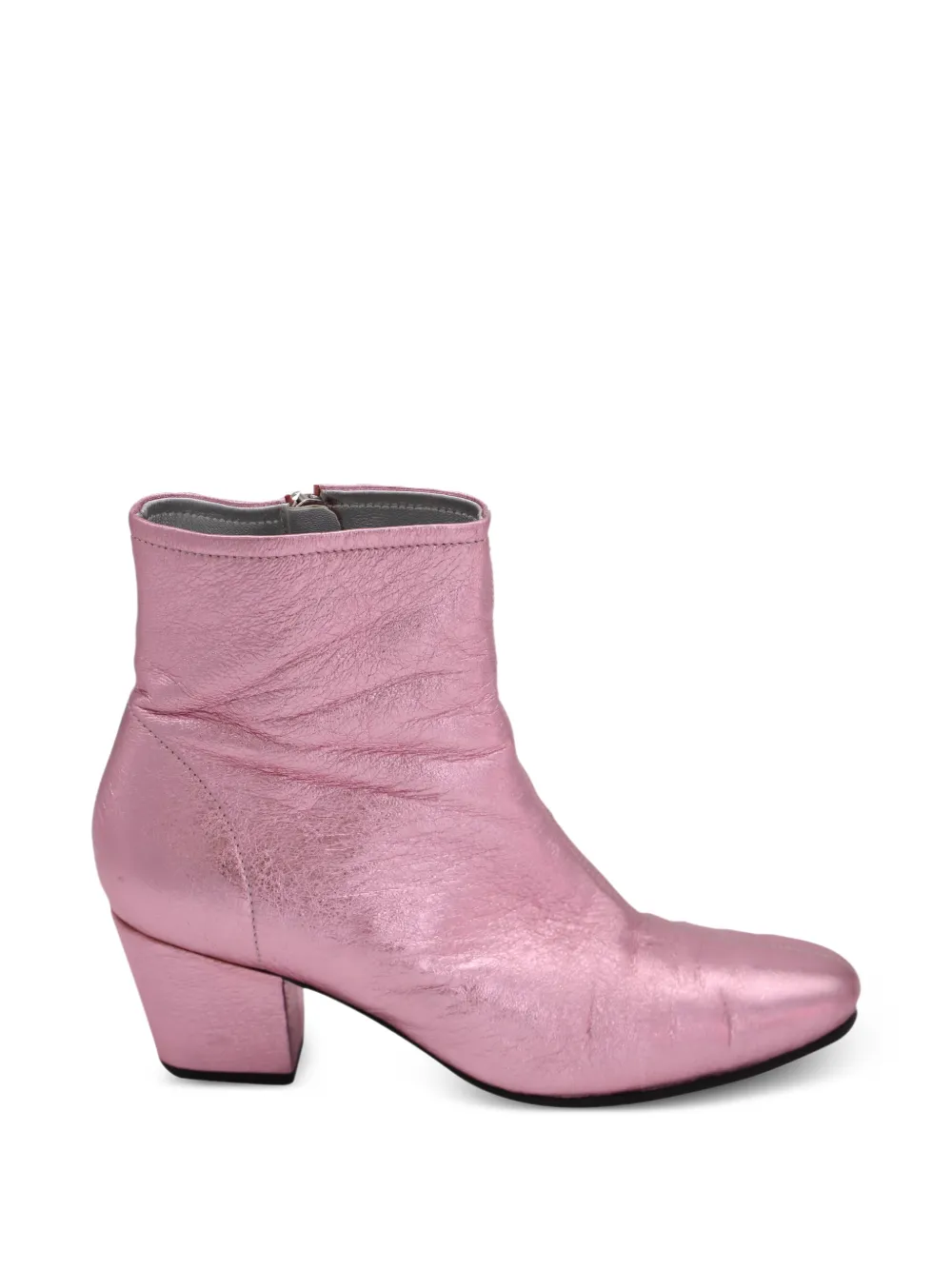 Alexa Chung Beatnik metallic-cuban ankle boot - Rosa