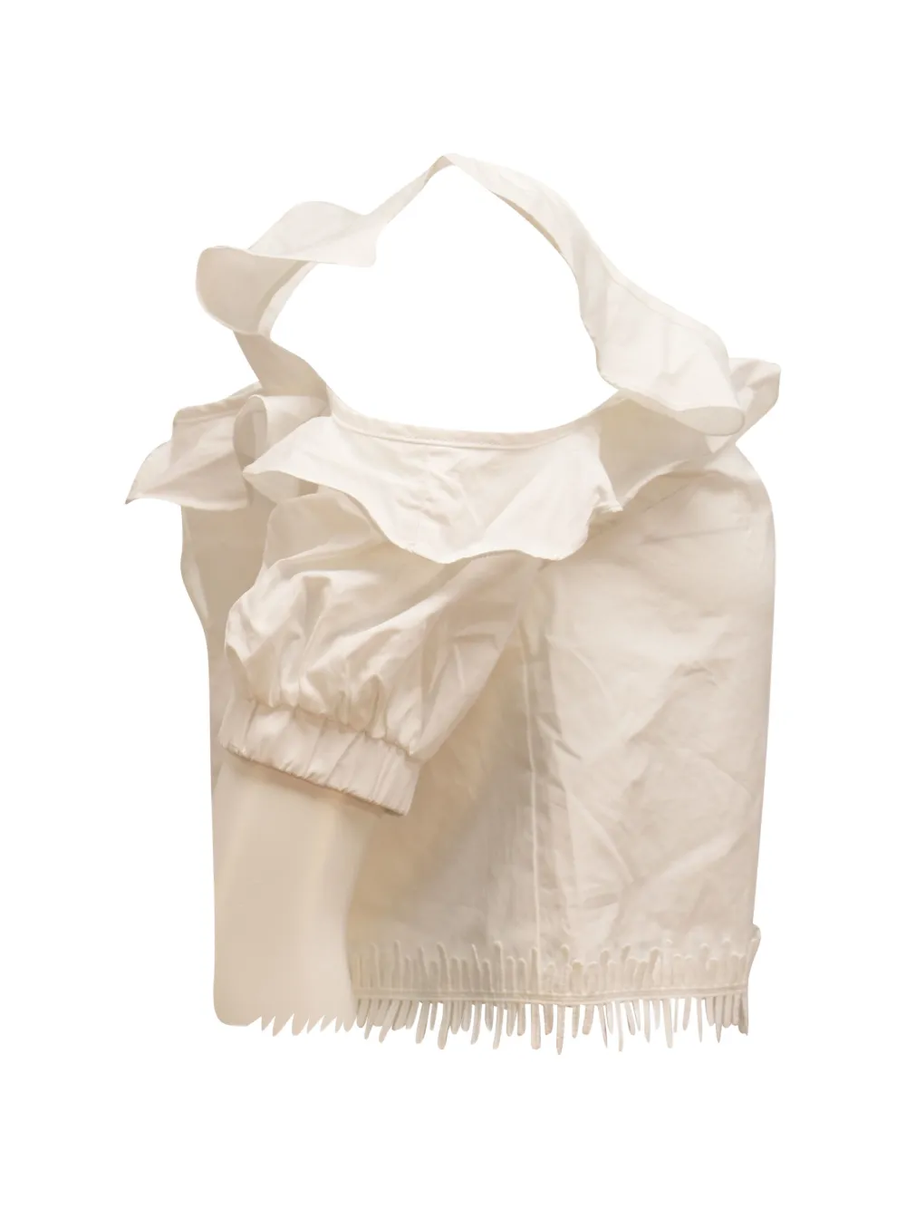 Cold-Shoulder Ruffles Top