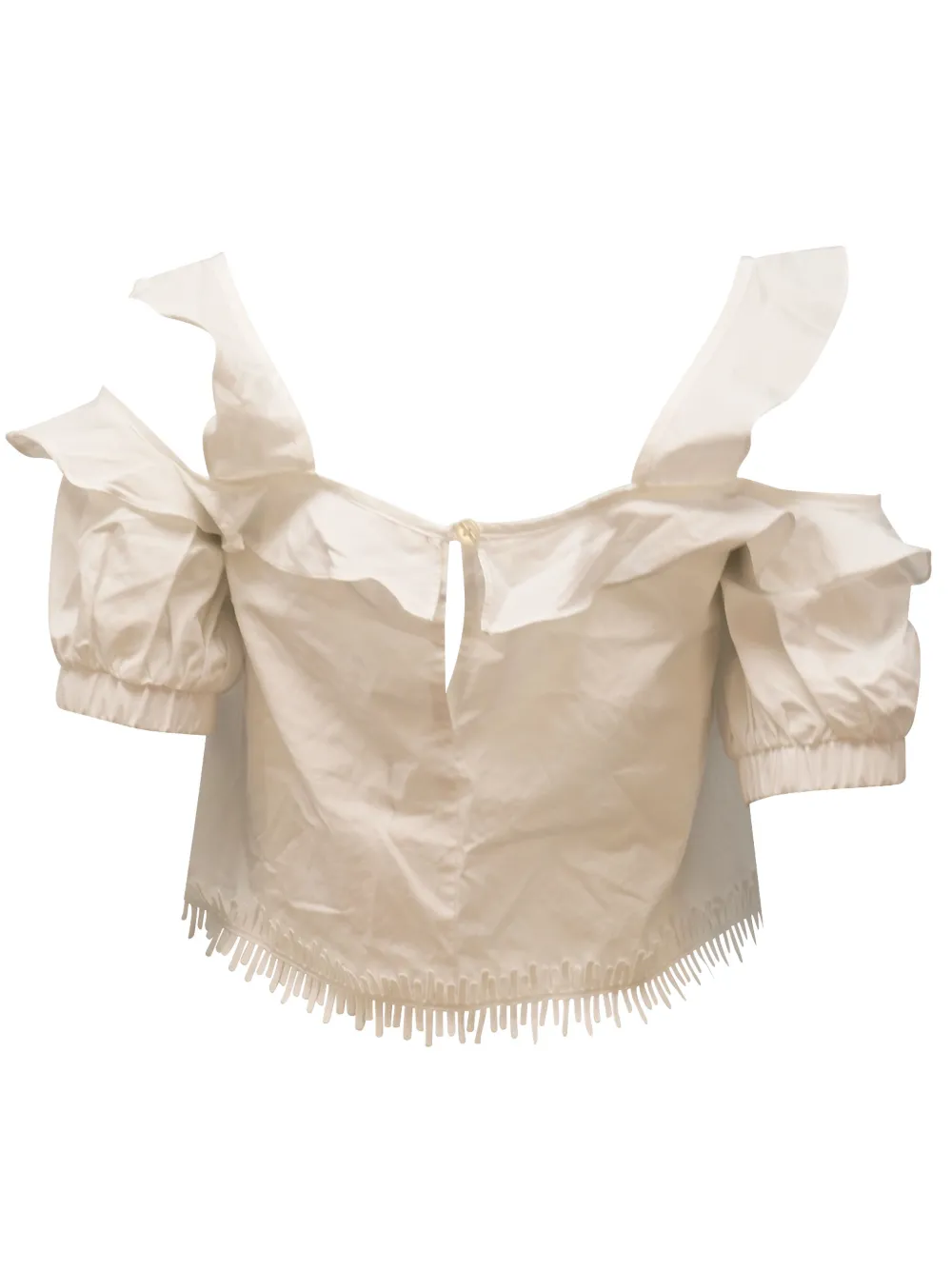 Cold-Shoulder Ruffles Top