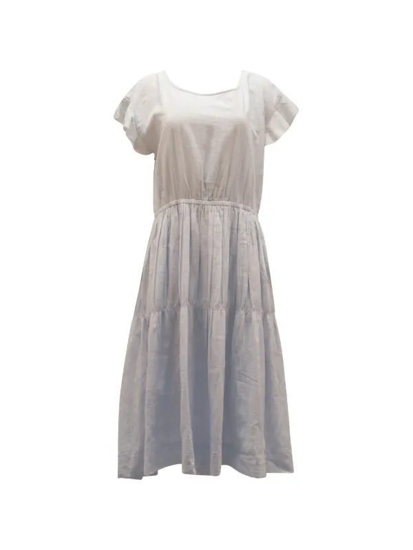 apiece apart blue dress Apiece Apart Alessandra Sarong Shirt Dress Surf / 2