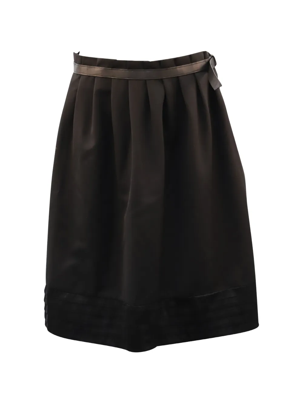 Viktor & Rolf Vintage belted pleated skirt - Nero