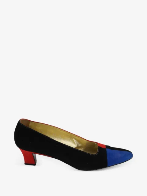 Escada Pre-Owned pumps med colourblocking og hæl fra 1980'erne
