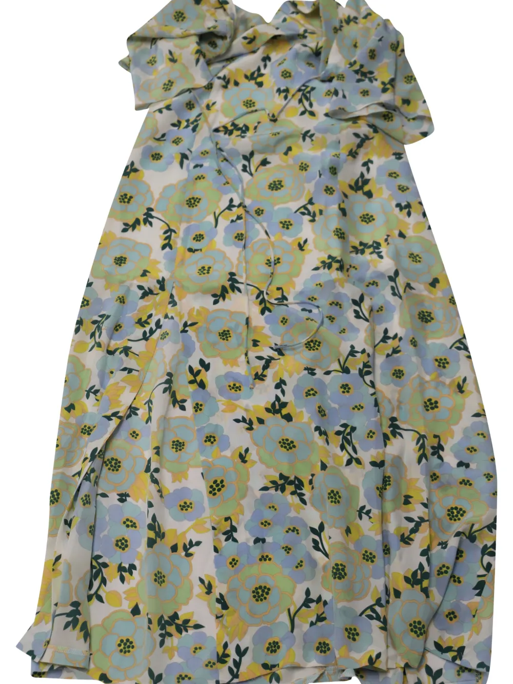 SANDRO bell-sleeve floral dress - Blauw