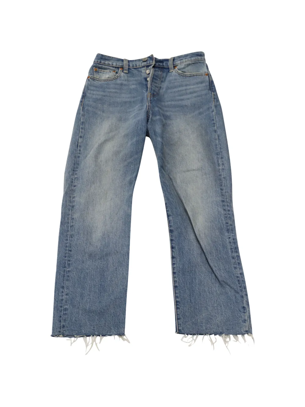 Levi's Vintage Clothing straight distressed-hem jeans - Blauw