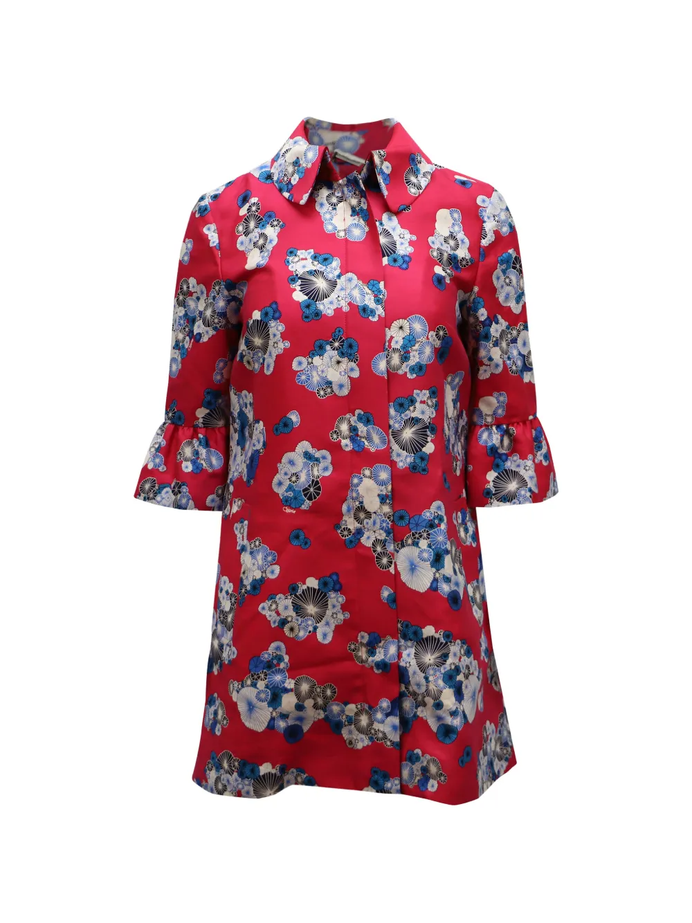 Diane Von Furstenberg Vintage flower-print coat - Rosso