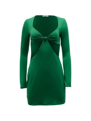 one sleeve knit dress Esme One Shoulder Midi Long Sleeve Knit Dress in Limerick – Pink Haley main image 1