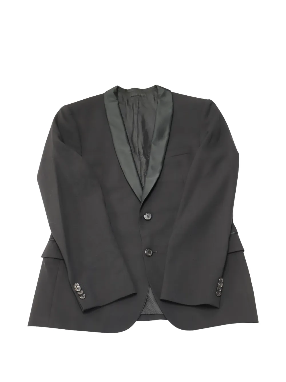 BOSS buttoned tuxedo blazer - Nero
