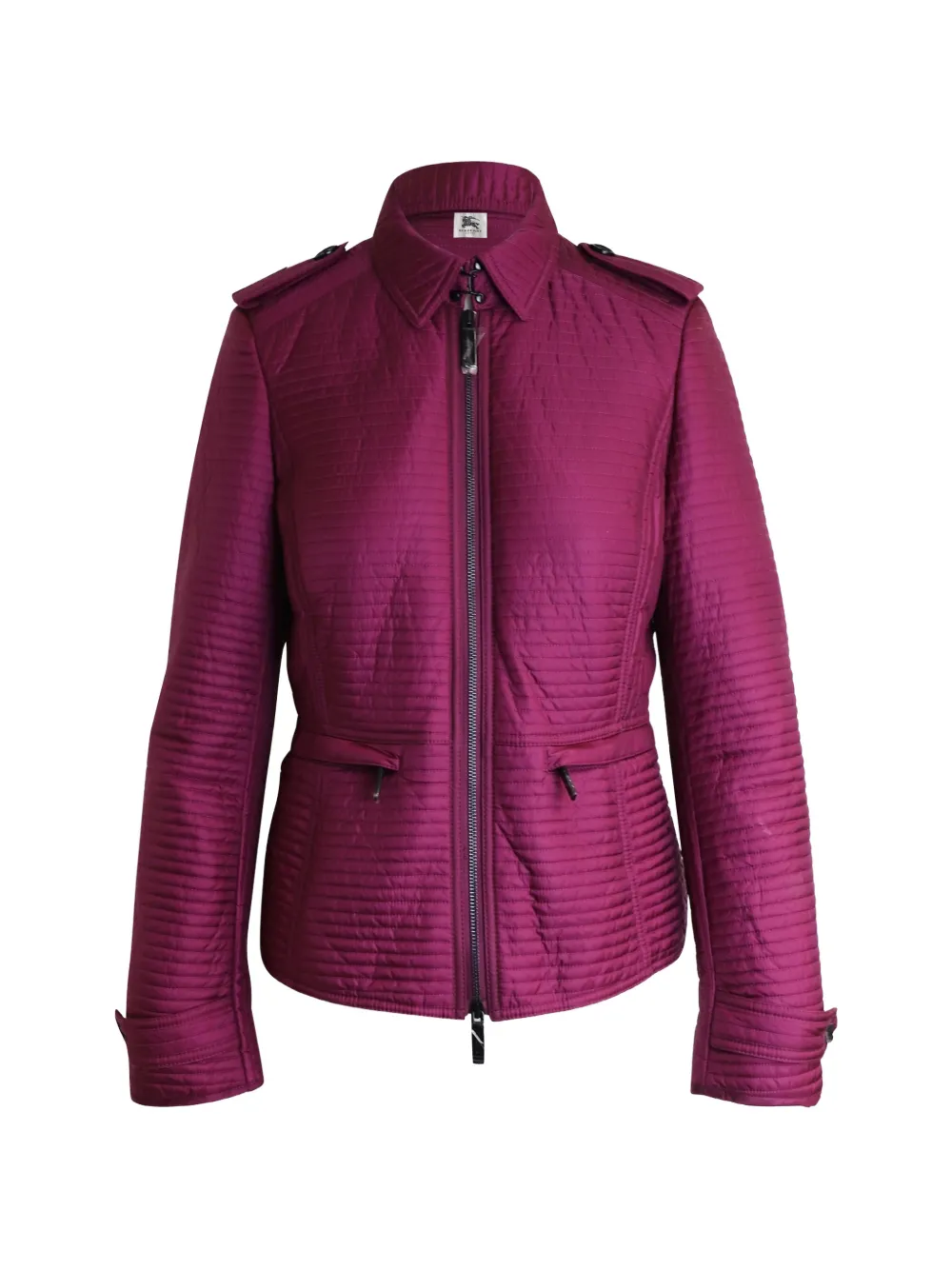 Burberry Pre-Owned quilted zip-up jacket - Violett