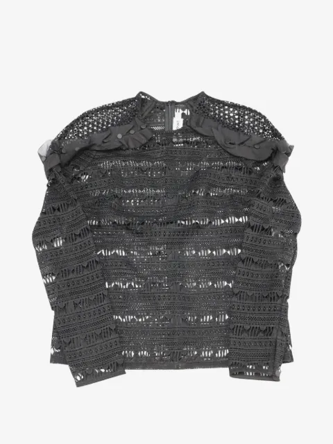 Self-Portrait ruffle-detail long-sleeve top