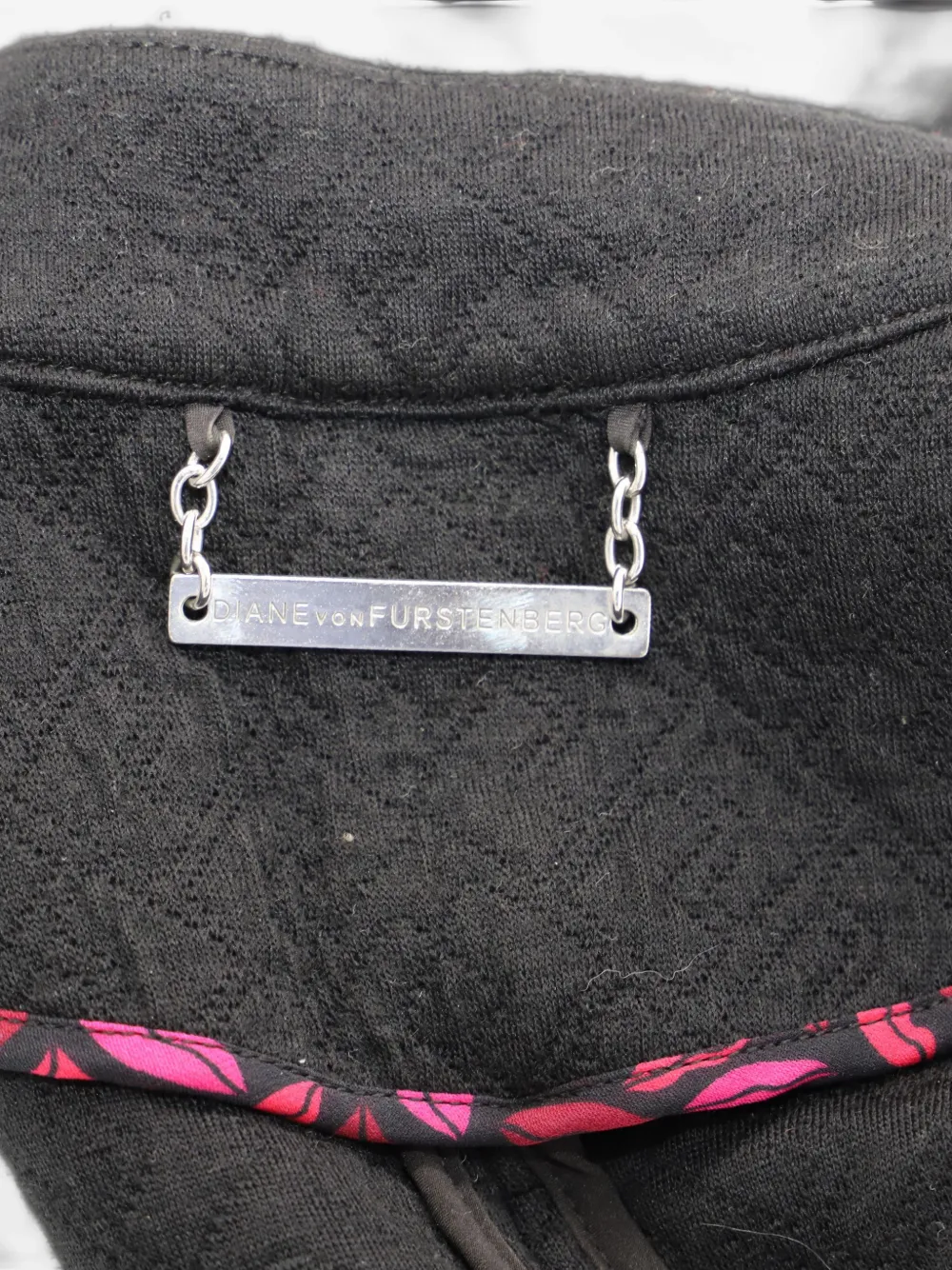 Diane Von Furstenberg Vintage Ballencya wool mini dress - Zwart