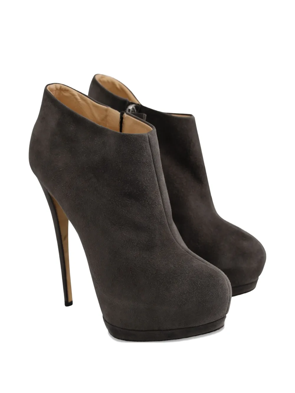 Giambattista Valli Vintage platform-heel boots - Grijs