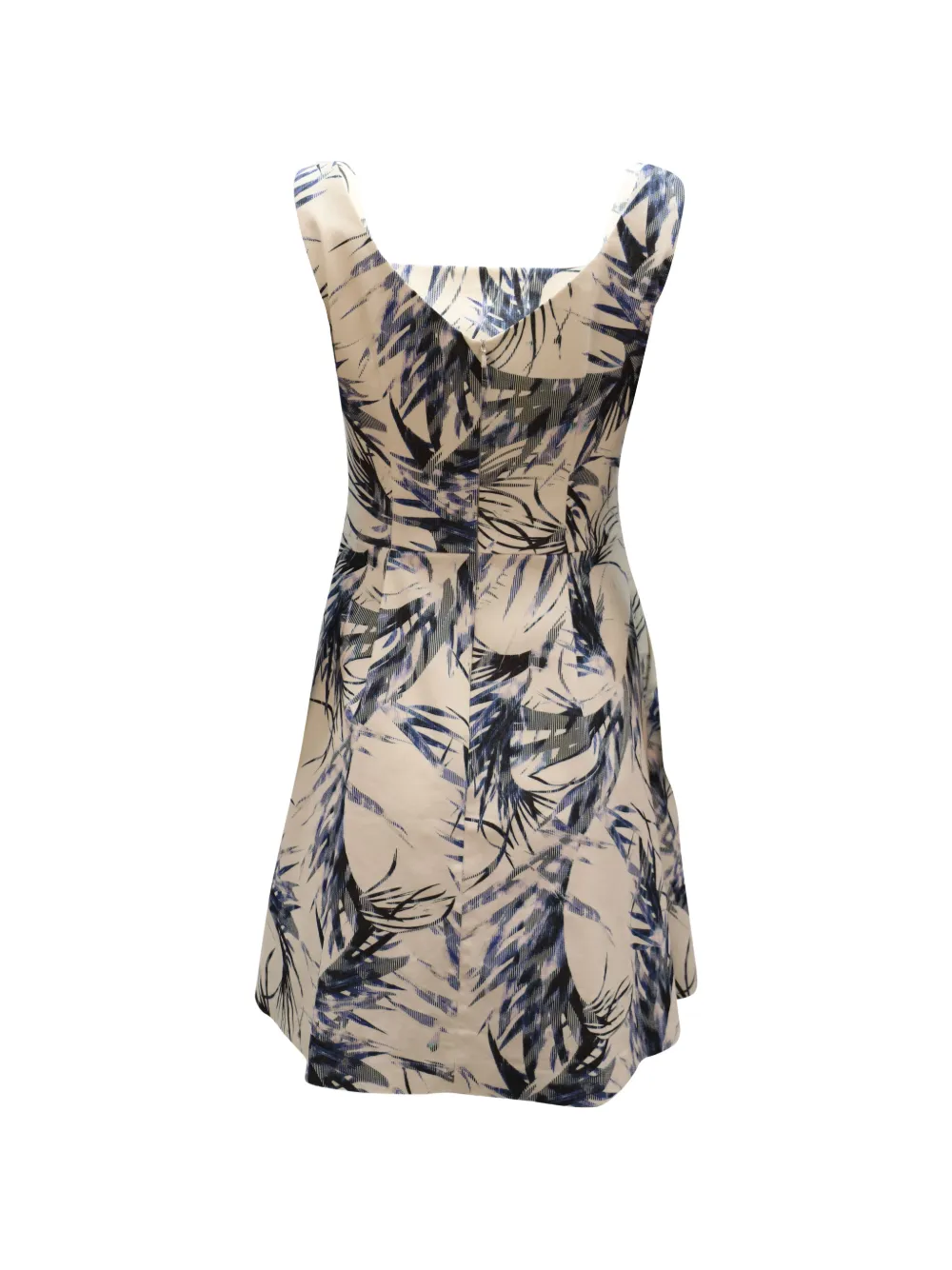 BOSS leaf-print mini dress - Wit
