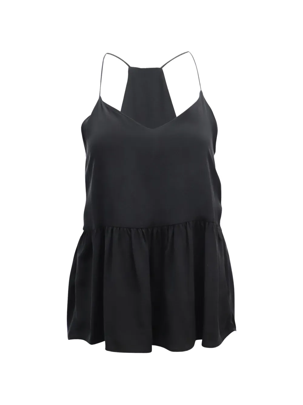 ANINE BING Peplum hem camisole top - Nero
