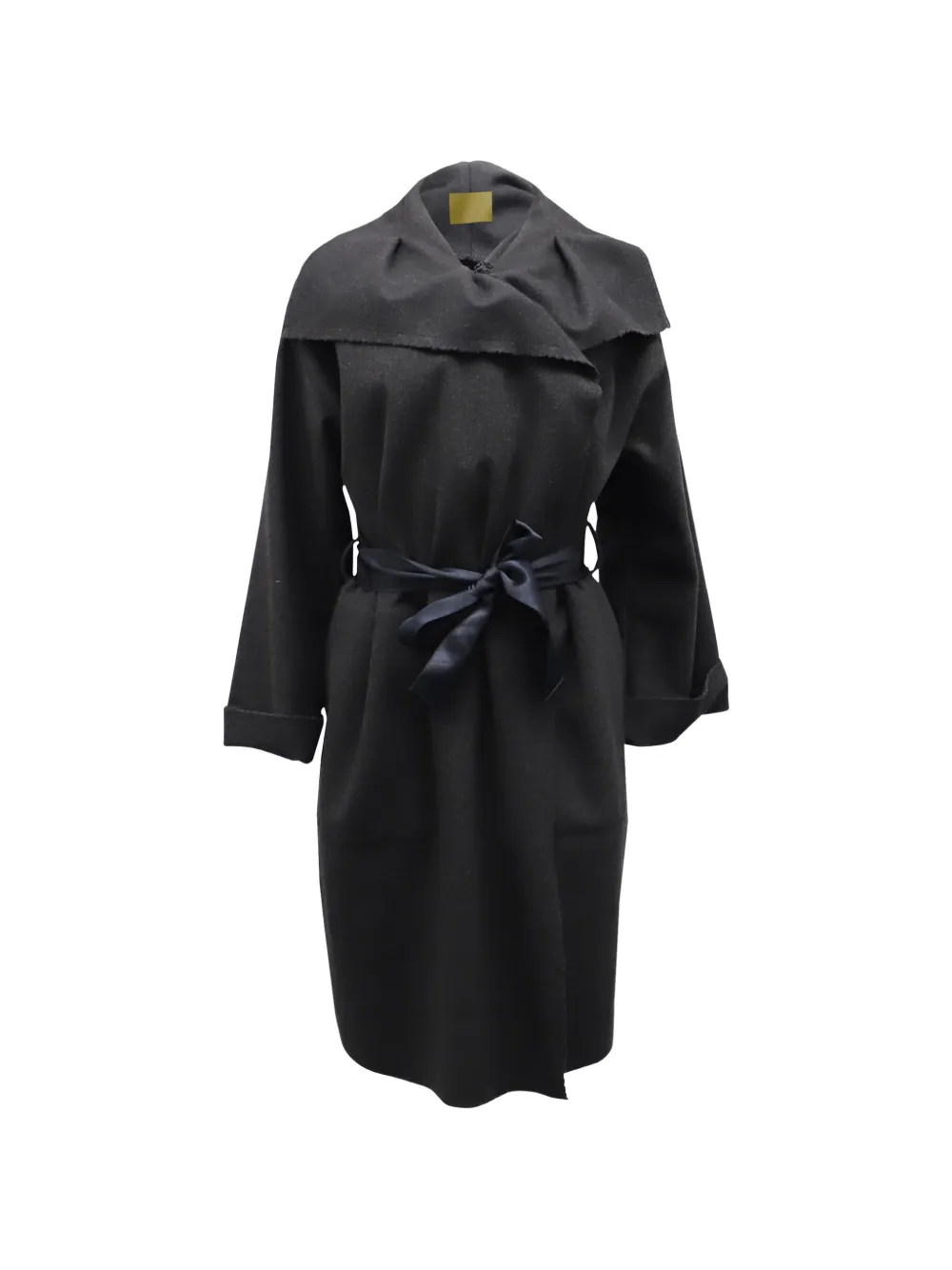 Lanvin Pre-Owned shawl detachable-belt coat - Nero