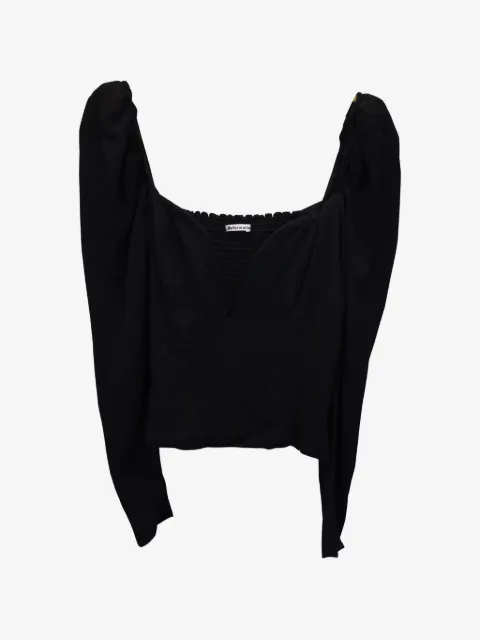 Reformation puff-sleeve blouse