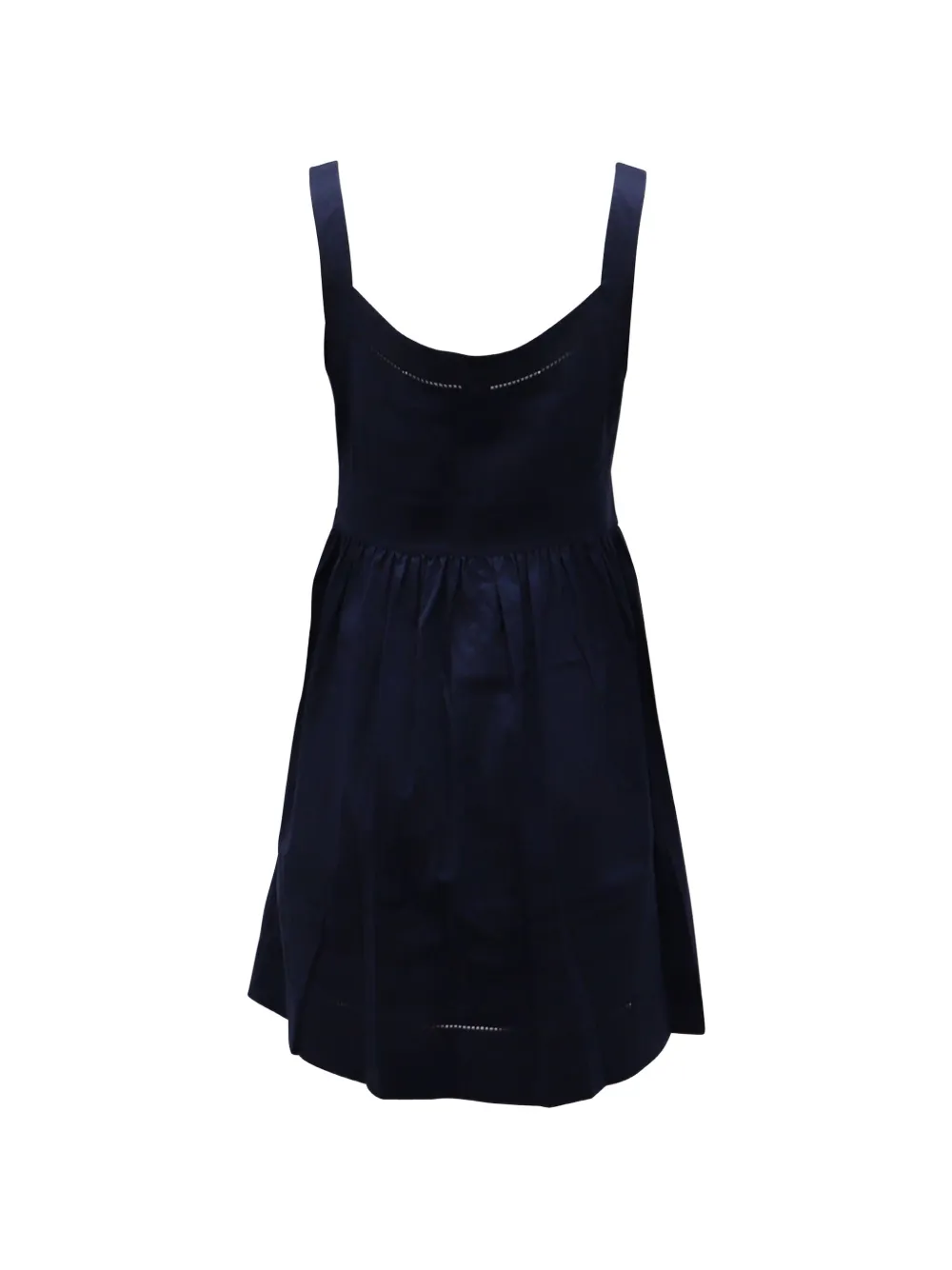 Diane Von Furstenberg Vintage button gathered sleeveless dress - Blauw