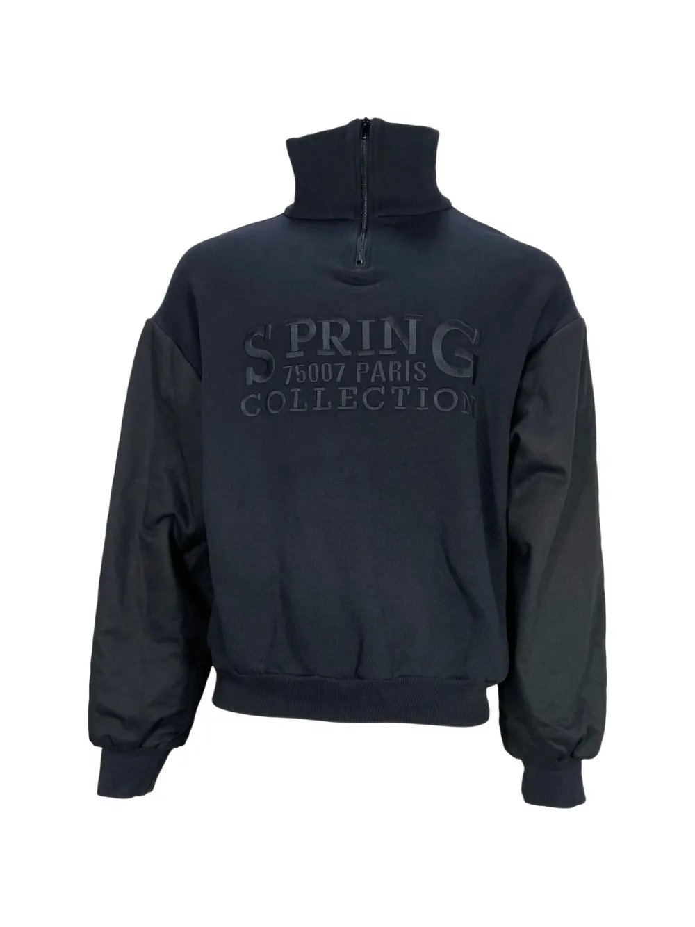 Balenciaga Pre-Owned embroidered half-zipped sweatshirt - Nero