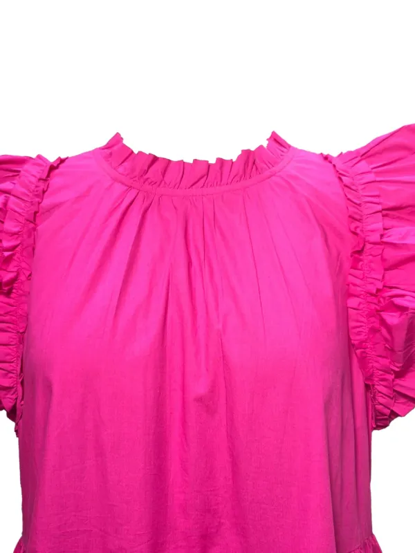 Caroline Constas Tiered Ruffled Mini Dress | Pink | FARFETCH BH