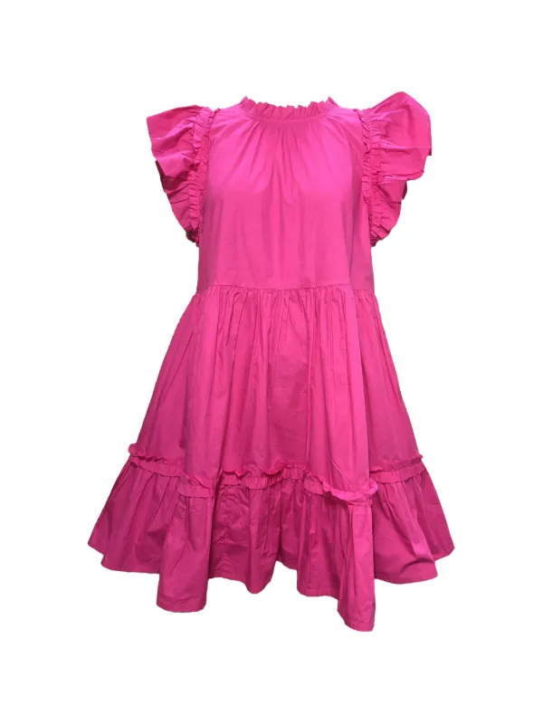 caroline constas pink dress CAROLINE CONSTAS VERA MINI DRESS | PINK | Size S
