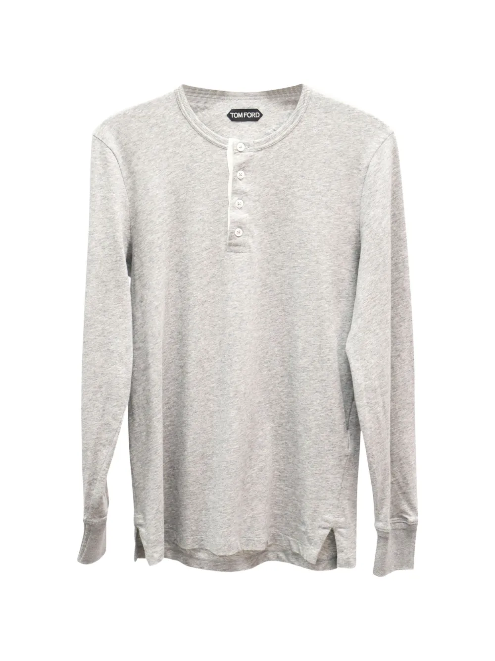 Tom Ford Vintage Henley-neck long-sleeve T-shirt - Grigio