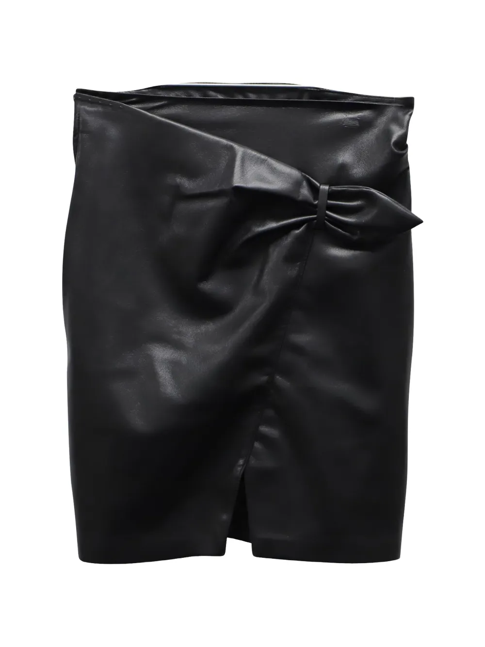 Nanushka faux-leather wrap skirt - Nero