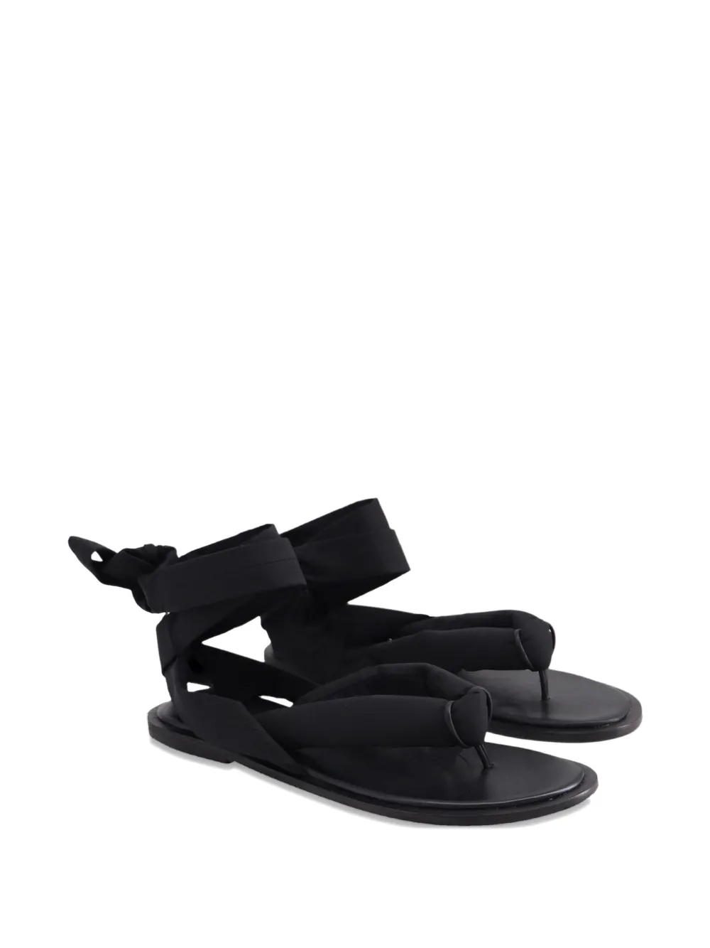 GANNI puffy wrap sandals - Zwart
