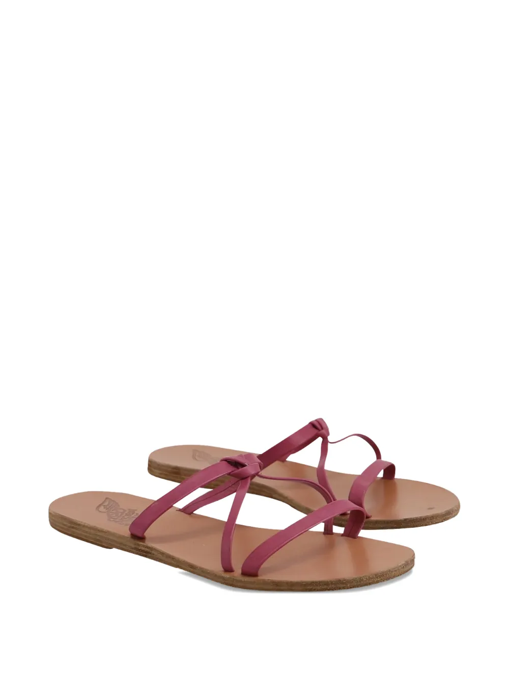 Ancient Greek Sandals logo-detail flat sandals - Roze