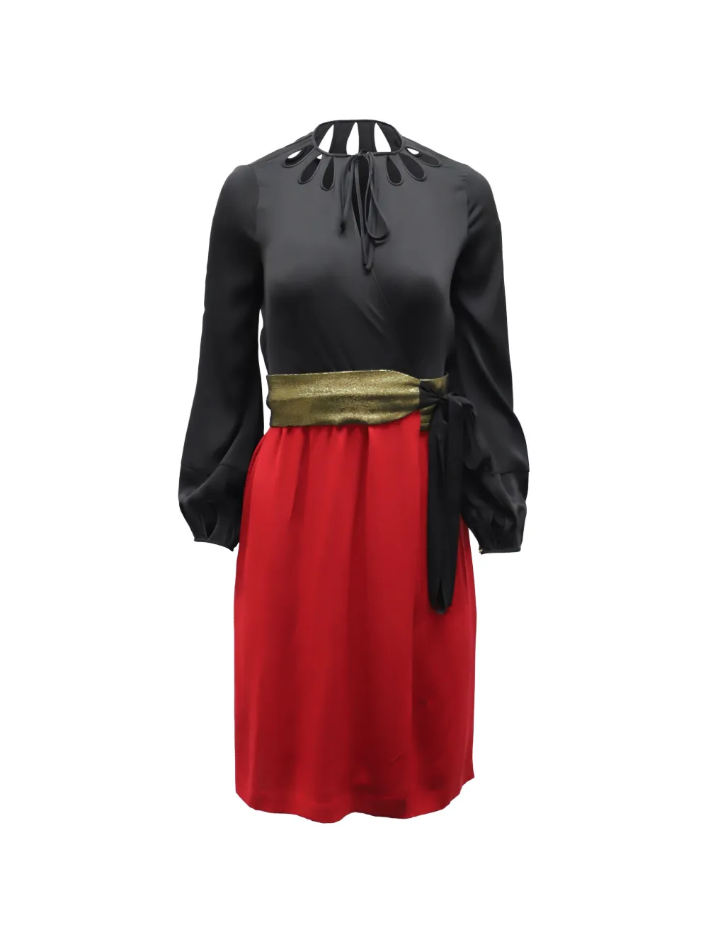 Diane Von Furstenberg Vintage long-sleeve wrap midi dress - Nero