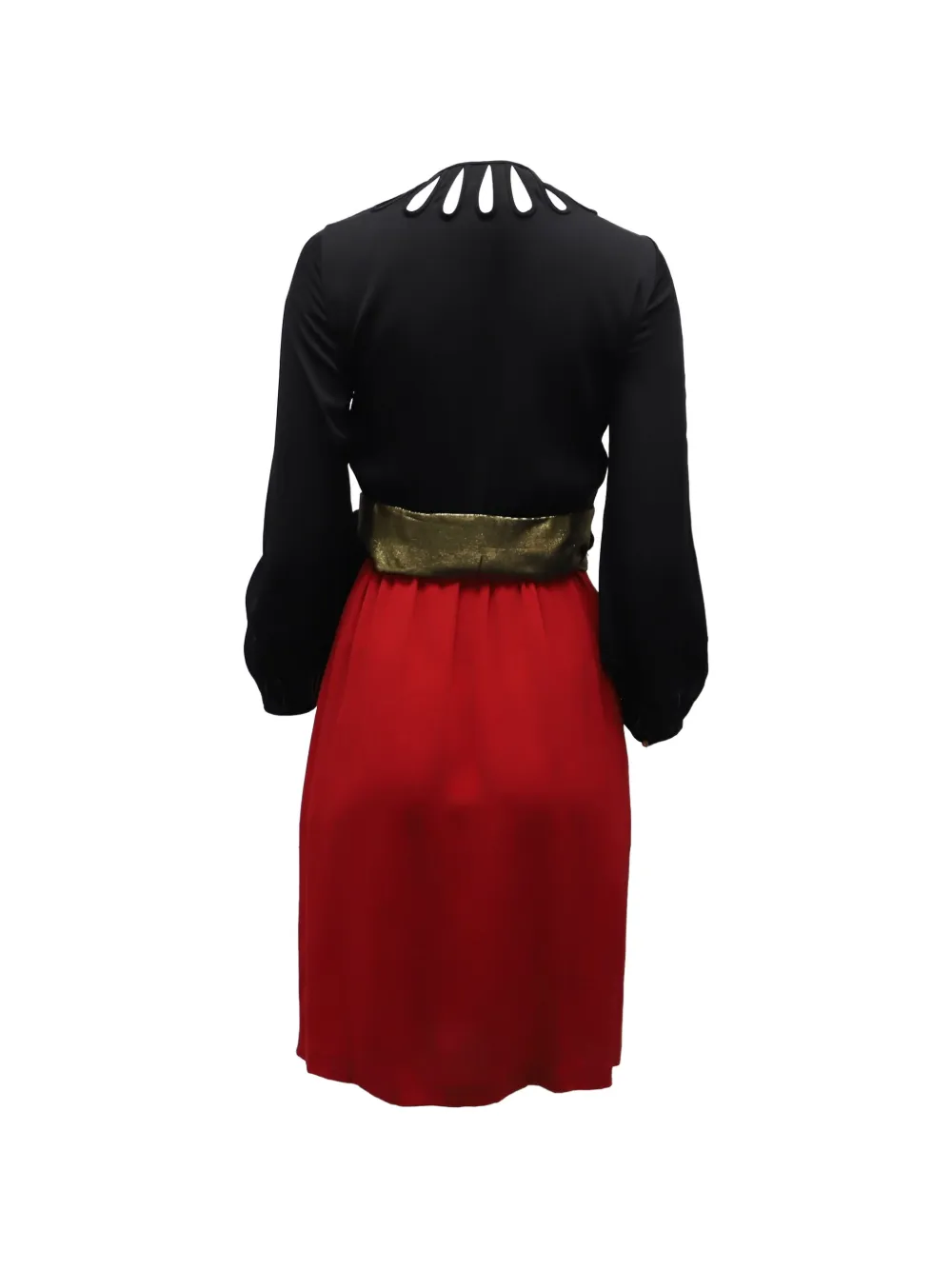 Diane Von Furstenberg Vintage long-sleeve wrap midi dress - Zwart