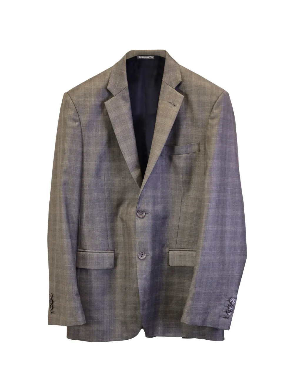 Pre-owned Loro Piana Plaid-pattern Blazer In Gray