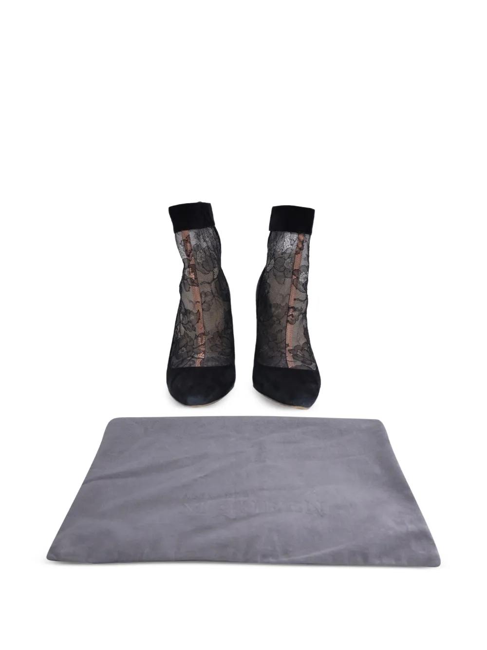 Lace Pattern Stiletto Ankle Boots