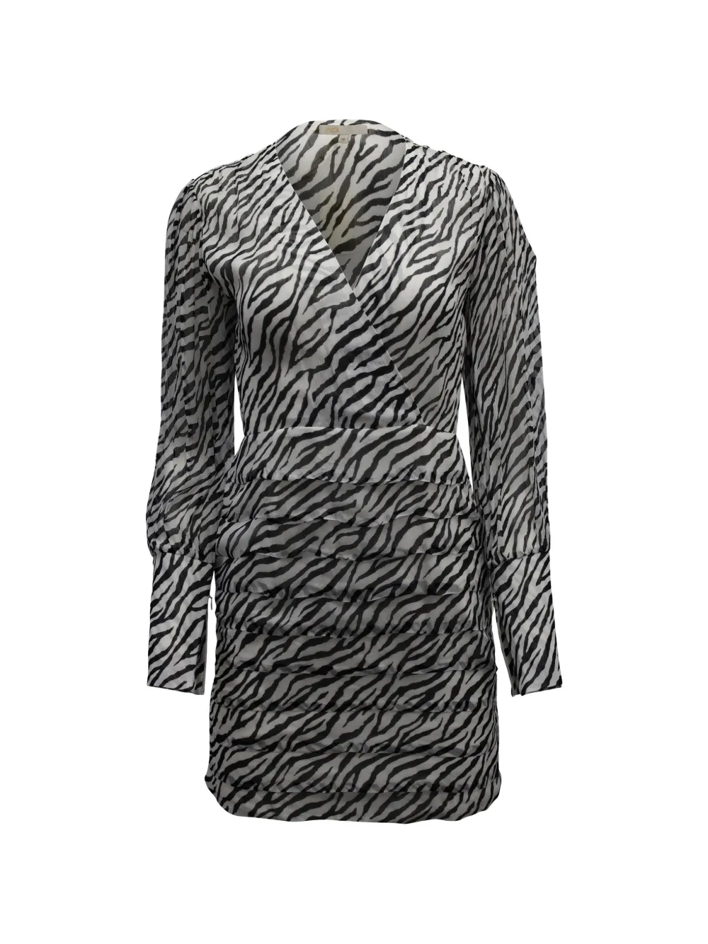 Maje Ribane zebra-print mini dress - Bianco