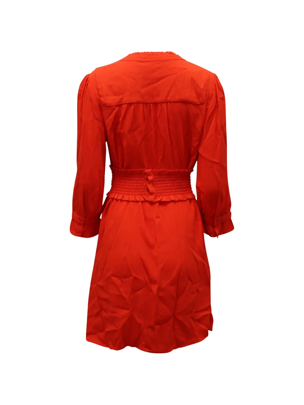 Ba&Sh ruffle shirred mini dress - Rood