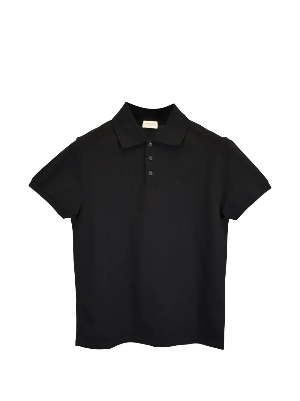 Saint Laurent Pre-Owned logo polo shirt – Black Saint Laurent Pre-Owned logo polo shirt – Black
