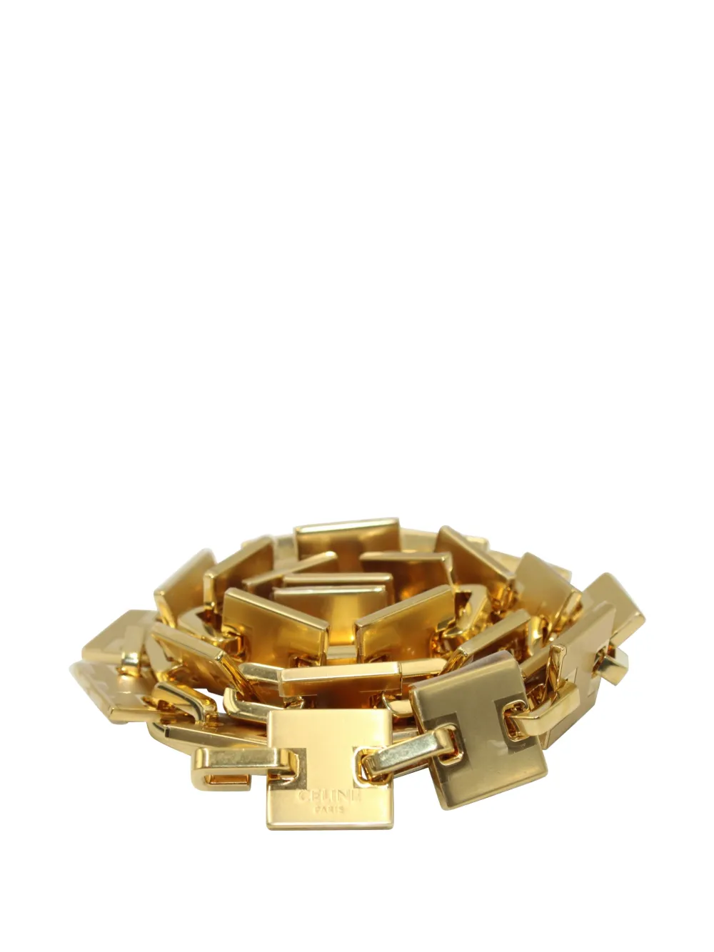 Celine Pre-Owned square-chain belt - Oro