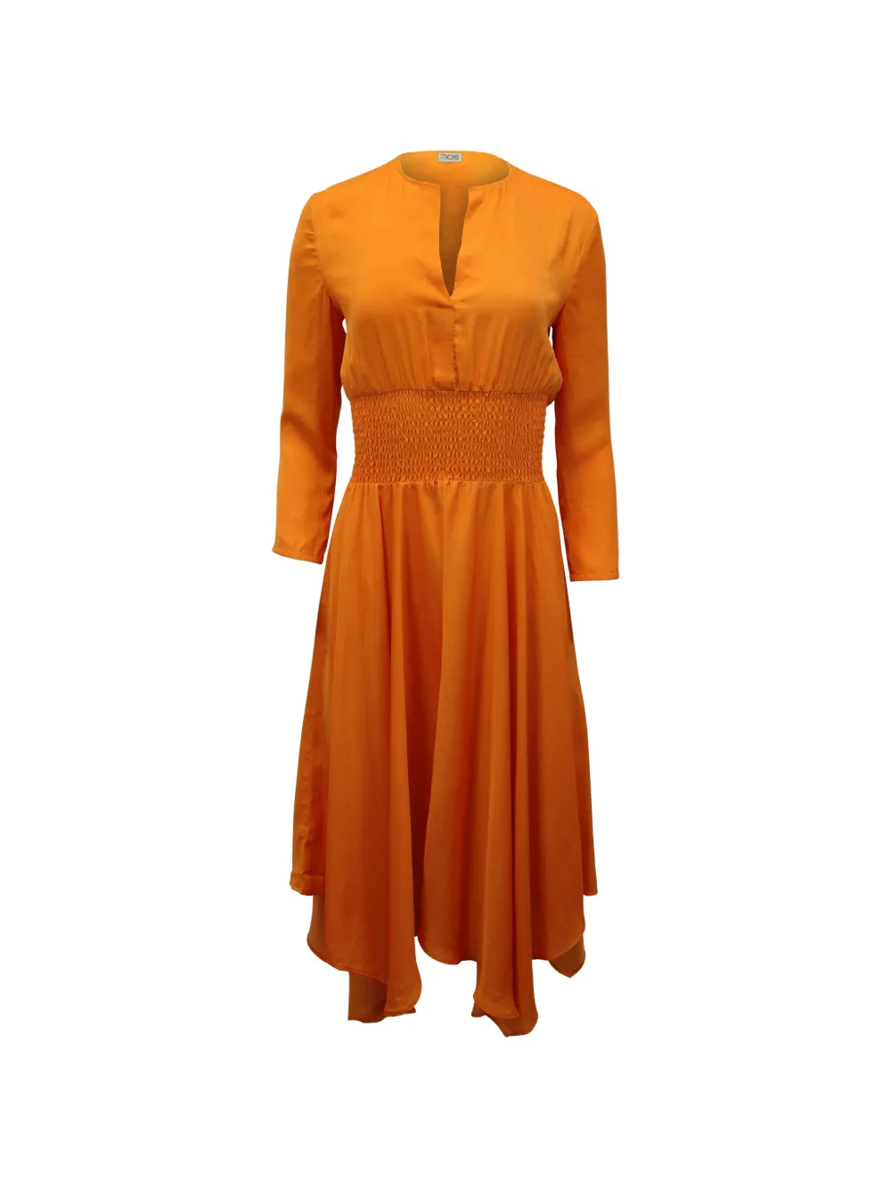 Maje asymmetric-hem midi dress - Arancione