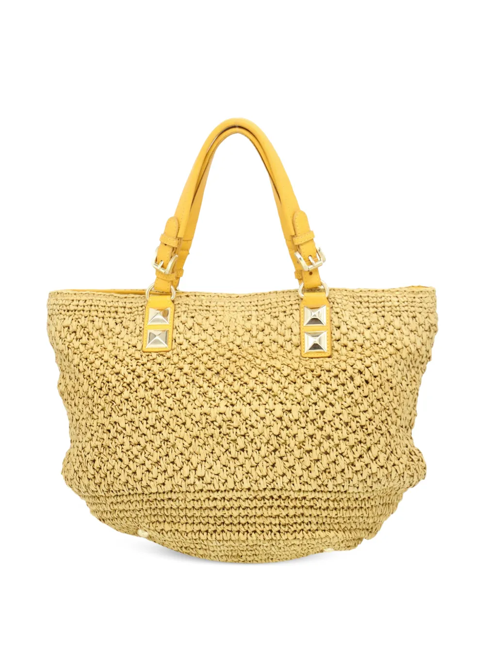 Michael Kors Vintage Santorini straw tote bag - Giallo