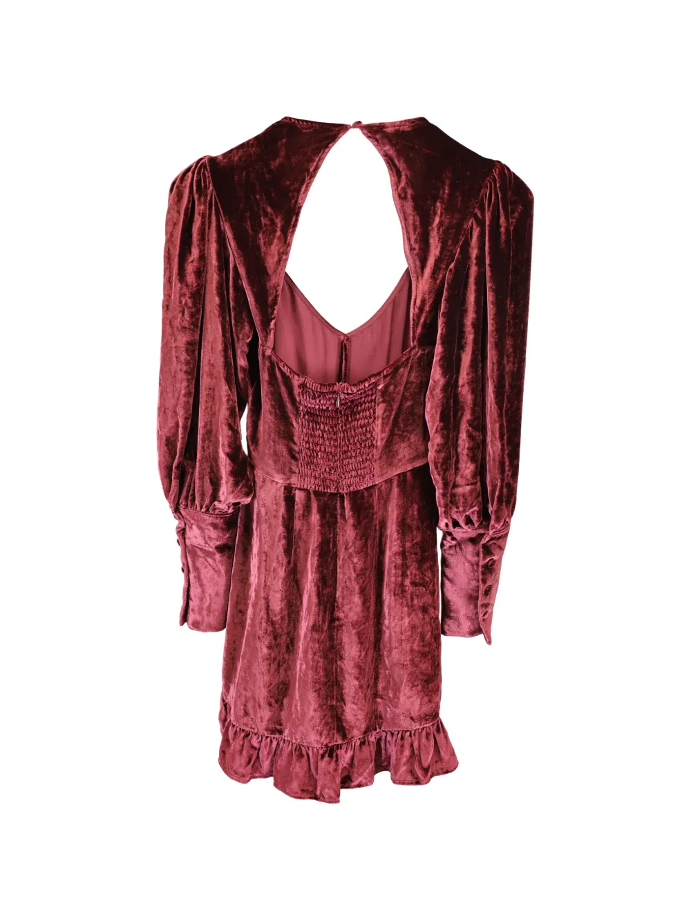 Reformation Fortune velvet wrap dress - Rood