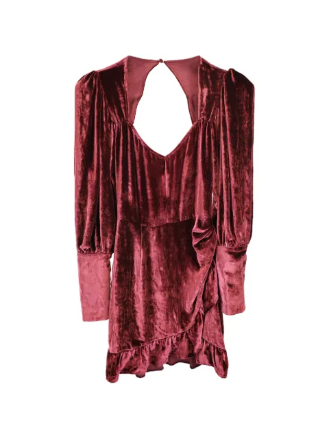 Reformation Fortune velvet wrap dress