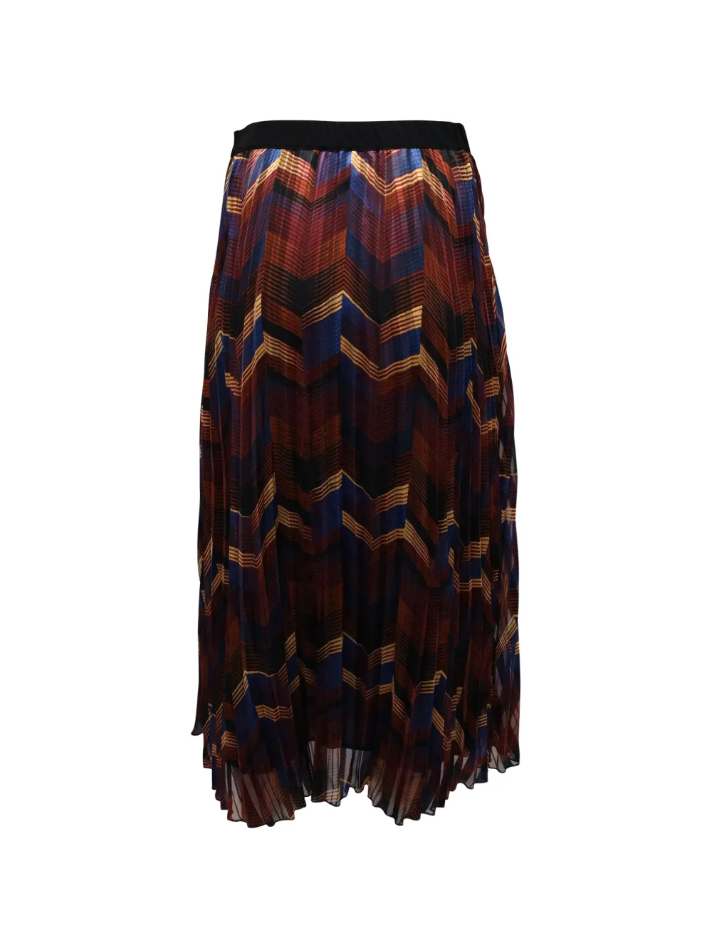 Ba&Sh zig-zag print pleated skirt - Rood